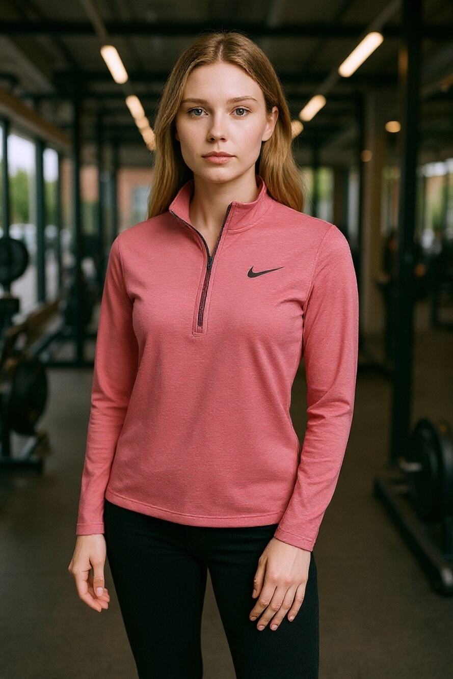 Nike Running size medium pink 1/4 zip top